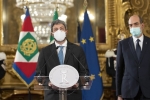Il Presidente della Camera dei Deputati Roberto Fico al termine dei colloqui con il Presidente Mattarella