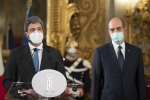 Il Presidente della Camera dei Deputati Roberto Fico al termine dei colloqui con il Presidente Mattarella