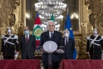 Il Presidente della Repubblica Sergio Mattarella, nel corso delle dichiarazioni 