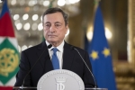 Il Presidente incaricato Mario Draghi nel corso delle dichiarazioni al termine del colloquio con il Presidente Sergio Mattarella