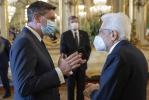 Il Presidente Sergio Mattarella accoglie S.E. il Signor Borut Pahor, Presidente della Repubblica di Slovenia