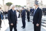 Il Presidente della Repubblica Sergio Mattarella con il Presidente del Consiglio Mario Draghi,all'Altare della Patria in occasione della ricorrenza del 76° anniversario della Liberazione
