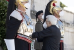 Il Presidente della Repubblica Sergio Mattarella in occasione della deposizione di una corona d’alloro all’Altare della Patria, nella ricorrenza del 76° anniversario della Liberazione