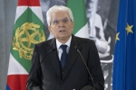 Il Presidente della Repubblica Sergio Mattarella in occasione del suo intervento alla cerimonia del 76° Anniversario della Liberazione
