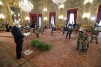Mattarella incontra una rappresentanza dell’Esercito Italiano, in occasione del 160° anniversario di fondazione