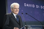 Il Presidente della Repubblica Sergio Mattarella in occasione della cerimonia di presentazione dei candidati ai Premi "David di Donatello" per l'anno 2021
