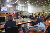 Il Presidente Sergio Mattarella durante il suo intervento in occasione della cerimonia commemorativa dell’anniversario delle stragi di Capaci e di Via d’Amelio.
