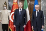Il Presidente Sergio Mattarella con il Presidente della Repubblica Tunisina S.E. Kaïs Saïed,