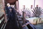 Il Presidente della Repubblica Sergio Mattarella con Don Antonio Mazzi, in occasione della visita alla Fondazione Exodus Onlus

