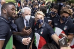Il Presidente Sergio Mattarella con gli atleti italiani in partenza per i Giochi Olimpici e Paralimpici di Tokyo 2020