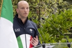 L'intervento dell'atleta Federico Morlacchi alla cerimonia di consegna della bandiera agli atleti italiani in partenza per i Giochi Olimpici e Paralimpici di Tokyo 2020