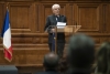 Il Presidente della Repubblica Sergio Mattarella nel corso del suo intervento all’Université La Sorbonne