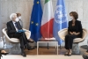 Il Presidente della Repubblica Sergio Mattarella all’UNESCO, con Audrey Azoulay Direttrice Generale, in occasione della visita di Stato nella Repubblica Francese 