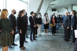 Il Presidente della Repubblica Sergio Mattarella saluta i funzionari italiani in servizio presso l’UNESCO