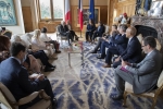 Il Presidente della Repubblica Sergio Mattarella all’Hôtel de Ville con Anne Hidalgo, Sindaco di Parigi, nel corso dei colloqui