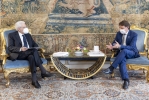 Il Presidente Sergio Mattarella con Pasquale Tridico,  Presidente dell’INPS