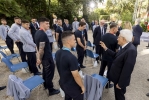 Il Presidente Sergio Mattarella saluta i giocatori della Nazionale di Calcio, vincitrice degli Europei 2020