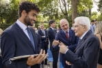 Il Presidente Sergio Mattarella con Matteo Berrettini