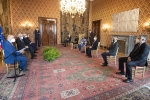 Il Presidente della Repubblica Sergio Mattarella incontra Franco Bettoni Presidente INAIL, unitamente a una delegazione, in occasione della presentazione del Rapporto 2020 
