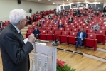 Il Presidente della Repubblica Sergio Mattarella nel corso della cerimonia di conferimento della laurea magistrale a titolo d’onore in European and International Studies ad Antonio Megalizzi