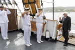 Il Presidente Sergio Mattarella visita la nave scuola Palinuro della Marina militare