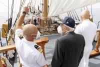 Il Presidente Mattarella visita la Nave Scuola della Marina Militare Palinuro