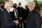  Il Presidente della Repubblica Sergio Mattarella con Pedro Almodòvar, in occasione dell'inaugurazione della 78* mostra internazionale d'arte cinematografica