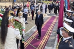 Il Presidente Sergio Mattarella al Parco della Resistenza, in occasione della deposizione di una corone d’alloro  nel del 78° anniversario della Difesa di Roma