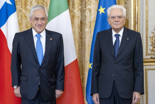 Il Presidente Sergio Mattarella con Sebastiàn Piñera Echenique, Presidente della Repubblica del Cile