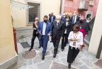 Pozzuoli - Il Presidente della Repubblica Sergio Mattarella nel corso della visita al rione Terra di Pozzuoli