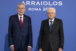 Il Presidente Sergio Mattarella con Alexander Van der Bellen, Presidente della Repubblica d'Austria, in occasione della XVI riunione del gruppo Arraiolos