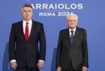 Il Presidente della Repubblica Sergio Mattarella con Zoran Milanović, Presidente della Repubblica di Croazia in occasione della XVI riunione del gruppo Arraiolos 