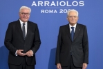 Il Presidente della Repubblica Sergio Mattarella con Frank-Walter Steinmeier, Presidente della Repubblica di Germania in occasione della XVI riunione del Gruppo Arraiolos