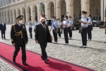 Il Presidente d'Irlanda Michael D. Higgins, al suo arrivo al Quirinale