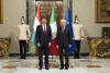 Il Presidente della Repubblica Sergio Mattarella con il Presidente di Ungheria, János Áder, in occasione degli incontri bilaterali