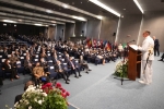 Il Presidente della Repubblica Sergio Mattarella durante la cerimonia di celebrazione del 70° anniversario della NATO in Italia
