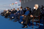 Il Presidente della Repubblica Sergio Mattarella nel corso della cerimonia celebrativa del 60° anniversario di costituzione della Pattuglia Acrobatica Nazionale