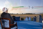 Rivolto - Il Presidente della Repubblica Sergio Mattarella nel corso della cerimonia celebrativa del 60° anniversario di costituzione della Pattuglia Acrobatica Nazionale, oggi  18 settembre 2021.
