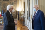 Il Presidente della Repubblica, Sergio Mattarella, riceve Pippo Baudo 