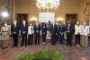 Il Presidente Sergio Mattarella al termine dell'incontro con il con il Comitato per gli Anniversari di Interesse Nazionale