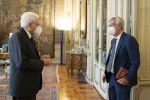 Il Presidente della Repubblica Sergio Mattarella con Paolo Siani, fratello di Giancarlo Siani