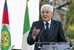 Il Presidente Sergio Mattarella in occasione della cerimonia di restituzione della bandiera da parte degli atleti italiani di ritorno dai Giochi Olimpici e Paralimpici di Tokyo 2020 