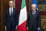 Il Presidente Sergio Mattarella con S.E. Pierre-Emmanuel De Bauw, nuovo Ambasciatore del Regno del Belgio: presentazione delle Lettere Credenziali
