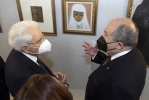 Il Presidente Sergio Mattarella e il Presidente della Repubblica d'Armenia Armen Sarkissian, visitano la mostra “I capolavori armeni in Italia”, allestita al Palazzo del Quirinale