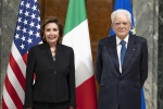 Il Presidente della Repubblica Sergio Mattarella con Nancy Pelosi, Speaker dei Rappresentanti della Camera degli Stati Uniti d’America
