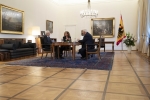 Il Presidente Sergio Mattarella con il Presidente della Repubblica Federale di Germania Frank-Walter Steinmeier, durante i colloqui  
