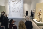 Il Presidente Sergio Mattarella nel corso della visita alla Mostra “Inferno”