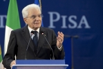Il Presidente Sergio Mattarella nel corso dell'intervento alla cerimonia di inaugurazione dell'anno accademico dell'Università degli Studi di Pisa