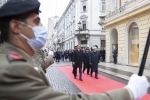 Il Presidente della Repubblica, Sergio Mattarella a Gorizia con Borut Pahor Presidente della Repubblica di Slovenia, durante gli onori militari
