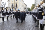 Il Presidente della Repubblica, Sergio Mattarella a Gorizia con Borut Pahor Presidente della Repubblica di Slovenia, durante gli onori militari
